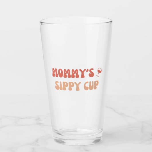 Mommy's Sippy Cup - Funny Wine Labels für Junge Mü Glas (Vorderseite)