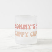 Mommy's Sippy Cup - Funny Wine Labels für Junge Mü Mattglastasse (Mittel)