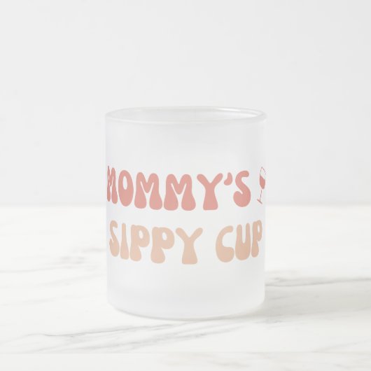 Mommy's Sippy Cup - Funny Wine Labels für Junge Mü Mattglastasse (Mittel)