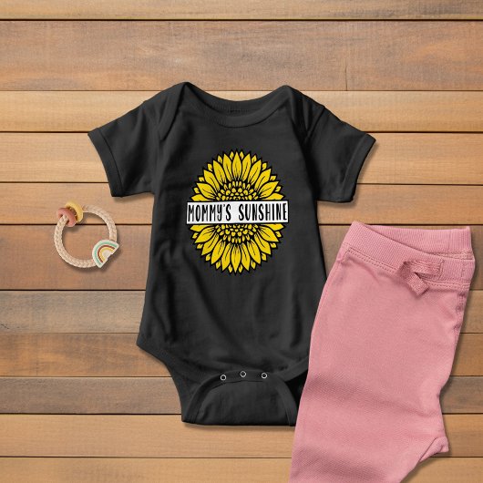 Mommy's Sunshine Sunflower Baby Bodysuit Baby Strampler