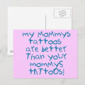 Mommys Tattoos Rock! Postkarte (Vorne/Hinten)