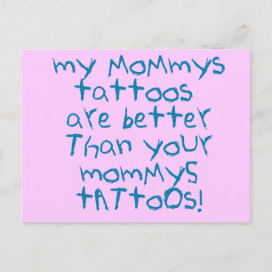 Mommys Tattoos Rock! Postkarte