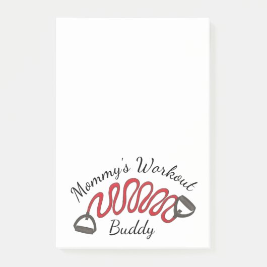 Mommy's Workout Buddy Übungsresistenz Band Post-it Klebezettel (Vorderseite)