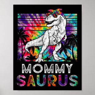 Mommysaurus Dinosaur Mami Saurus Familie passend  Poster