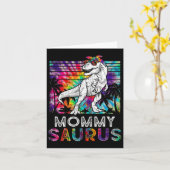 Mommysaurus Dinosaur Mommy Saurus Familie Matching Karte (Gelbe Blume)