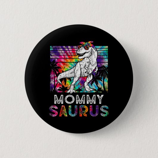 Mommysaurus Dinosaur Mutter Saurus Familie passend Button (Vorderseite)