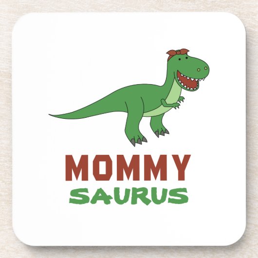Mommysaurus Dinosaur T-Rex Dino Mama Muttertag Getränkeuntersetzer (Vorderseite)