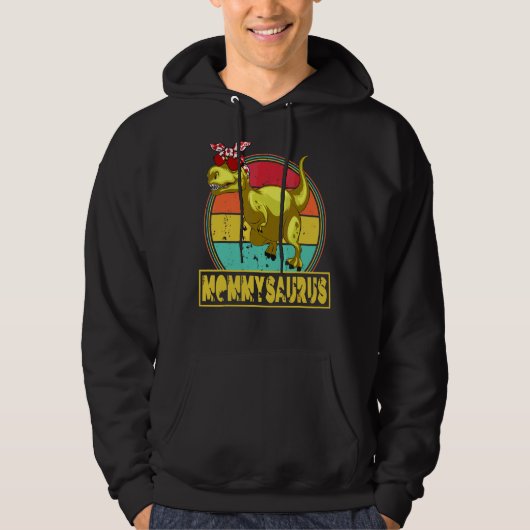 Mommysaurus Rex Dinosaurier Muttertagsfamilie Hoodie (Vorderseite)