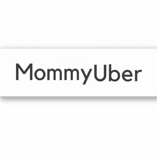 MommyUber Uber Car Sticker (Vorderseite)