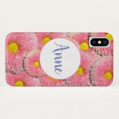 Momogram Blossoms personalisiert iPhone Case (Rückseite (Horizontal))