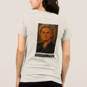 MOMOKO HEAD BW SKETCH Tri-Blend SHIRT (Rückseite)