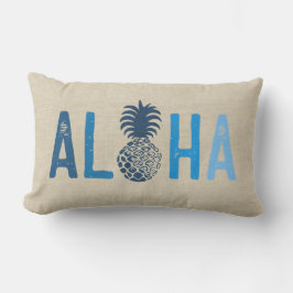 Momona Ananas Aloha Hawaiian Tropical Indigo Kissen Für Draußen