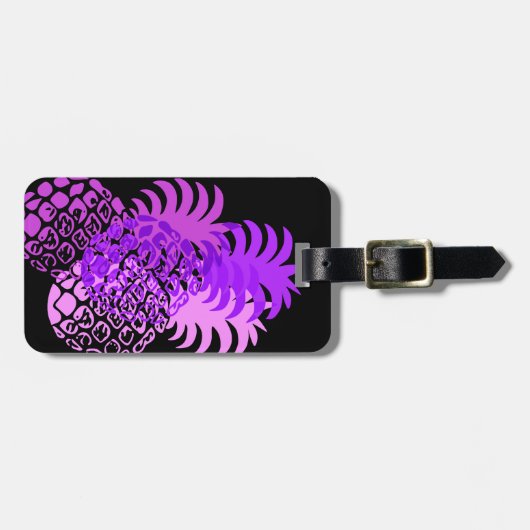 Momona Ananas Hawaiian Tropical Gepäckanhänger (Vorderseite horizontal)