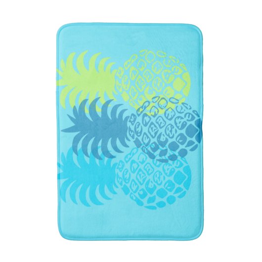 Momona Ananas-hawaiisches tropisches - Turq Badematte (Vorderseite Vertikal)