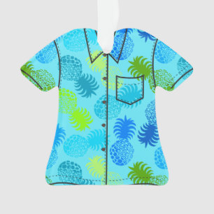 Momona Hawaiian Tropical Pineapple Aloha Hemd Ornament