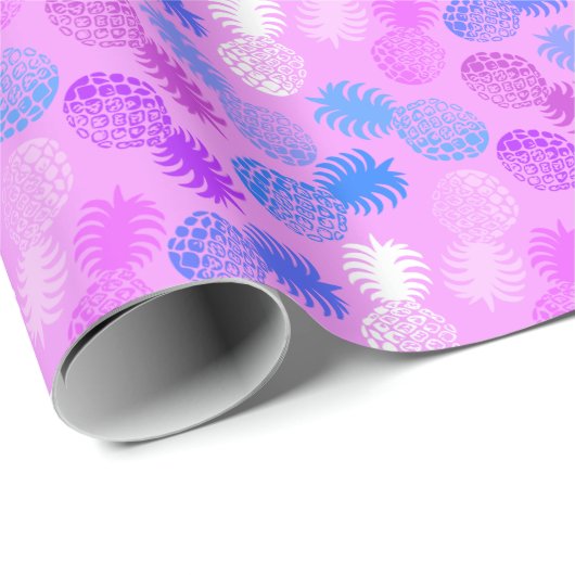 Momona hawaiische tropische Ananas Geschenkpapier (Rolleneckpunkt)