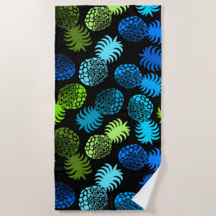 Momona hawaiische tropische Ananas - Turq- Strandtuch