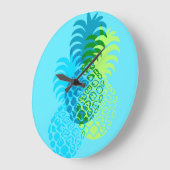 Momona Pineaple Hawaiian Tropical Große Wanduhr (Winkel)