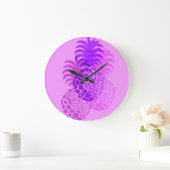 Momona Pineaple Hawaiian Tropical Große Wanduhr (Zuhause)