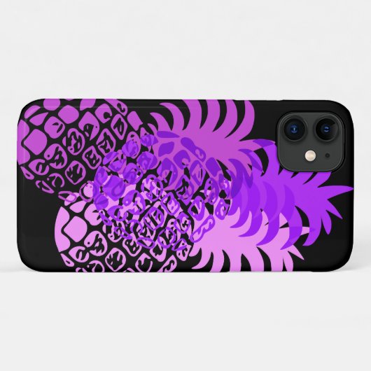 Momona Pineaple Hawaiian Tropical Lila Case-Mate iPhone Hülle (Rückseite (Horizontal))
