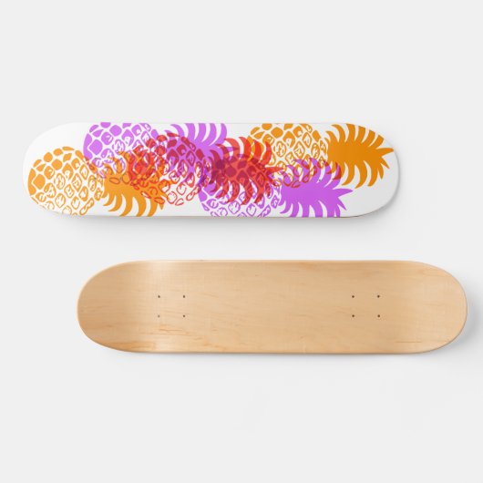 Momona Pineaple Hawaiian Tropical Skateboard (Horizontal)