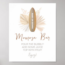 Momosa Bar Baby an Bord Baby Duschzeichen Poster