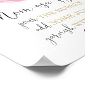 Momosa Bar baby Dusche rot Rosa Gold Poster (Ecke)