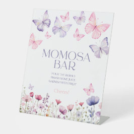 Momosa Bar Baby Dusche Schild Butterfly Flora
