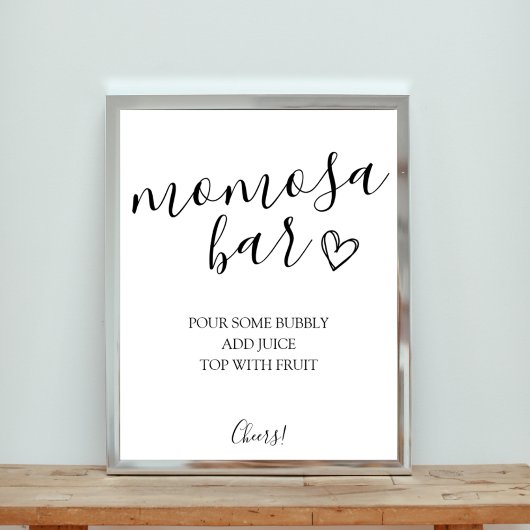 Momosa Bar Baby Duschzeichen Poster