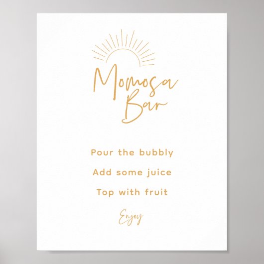 Momosa Bar Boho Sunshine Poster (Vorne)