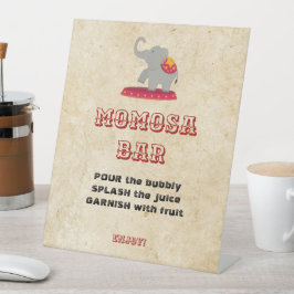 Momosa Bar Circus Vintag Elephant Act Kinderdusche Sockelschild