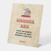 Momosa Bar Circus Vintag Elephant Act Kinderdusche Sockelschild (Vorderseite)