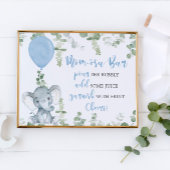 Momosa Bar Elefantenballons Babyduschzeichen Poster