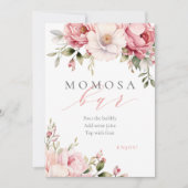 Momosa Bar Elegant Pink Floral Baby Duschzeichen (Vorderseite)