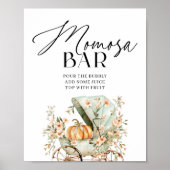 Momosa Bar Fall Little Pumpkin Baby Dusche Poster (Vorne)