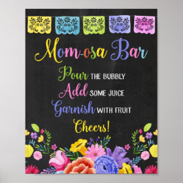 Momosa Bar Fiesta Babyduschzeichen Poster