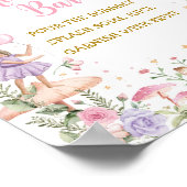 Momosa Bar Floral Fairy Garden Baby Girl-Zeichen Poster (Ecke)