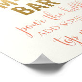 Momosa Bar Floral Sign Poster (Ecke)