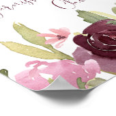 Momosa Bar gießen Sie das Babyduschzeichen Poster (Ecke)