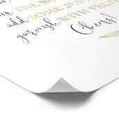 Momosa Bar gießen Sie das Babyduschzeichen Poster (Ecke)