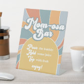 Momosa Bar Groovy Retro Sunshine Baby Dusche Sockelschild (In SItu)