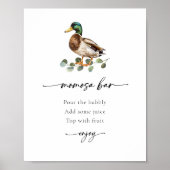 Momosa Bar Mallard Duck Babydusche Poster (Vorne)