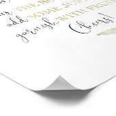 Momosa Bar mimosa Grüne Goldene Babydusche Schild (Ecke)