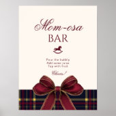 Momosa bar Red Bow Rocking Horse Plaid Poster (Vorne)