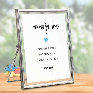 Momosa Bar Schild, minimalistische Kinderdusche Poster