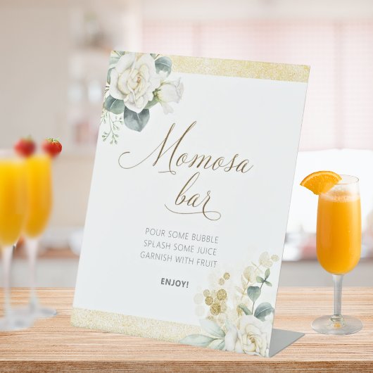 Momosa Bar Sign – It’s A Boy Baby Shower Gold Sockelschild