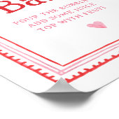 Momosa Bar Sign Rosa und Rotes Herz Poster (Ecke)