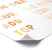 Momosa Bar Sign Sunshine Baby Dusche Poster (Ecke)