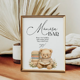 Momosa Bar Storybook Neues Kapitel Bär Baby Shower Poster