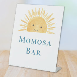 Momosa Bar Sun-Themed Baby-Dusche Sockelschild